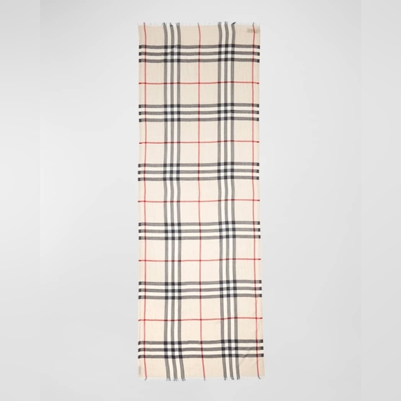 Burberry Giant Check Gauze  Scarf - Picture 2 of 2